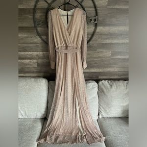 Baltic Born Abigail Champagne Sparkle Gown Medium